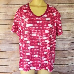 Kim Rogers Multi-Pink and White Tie Dye Tee